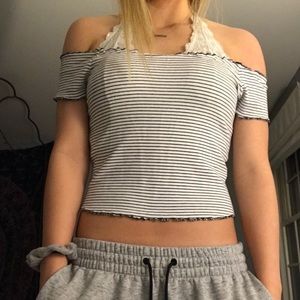 Garage off the shoulder top